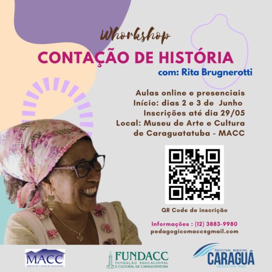 Fundacc promove workshop de Contação de História com Rita Brugnerotti