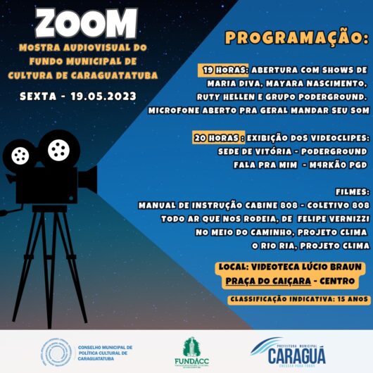 Zoom: Mostra de audiovisual do Fundo Municipal de Caraguatatuba tem filmes independentes