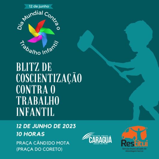 Prefeitura de Caraguatatuba faz blitz contra o trabalho infantil na segunda-feira