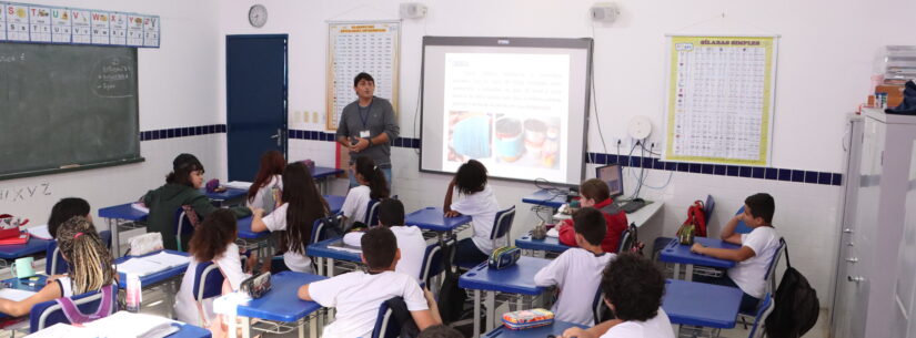 Mais de 250 alunos da rede municipal recebem palestra sobre ‘Linha Sem Cerol’