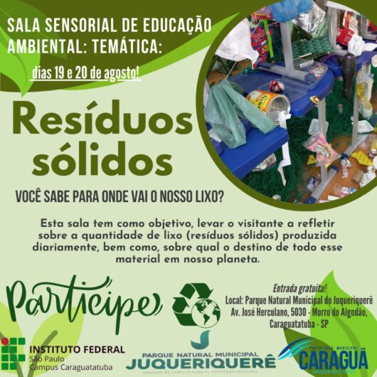 Parque Natural Municipal Juqueriquerê recebe exposição educativa sobre resíduos sólidos