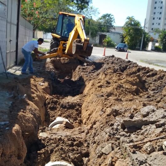 Prefeitura melhora sistema de drenagem na rua Timbiras, da Martim de Sá