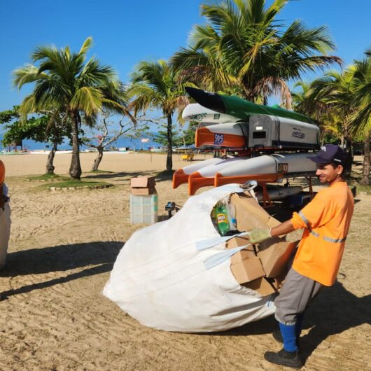 Prefeitura de Caraguatatuba coleta 267kg de materiais recicláveis durante Aloha Spirit