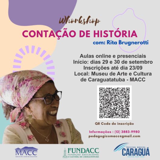 Fundacc abre inscrições para Workshop de Contação de História