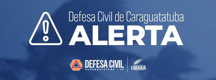Defesa Civil de Caraguatatuba alerta para pancadas de chuva entre sábado (28) e segunda-feira(29)