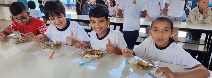 Alunos da rede municipal iniciam degustação das receitas finalistas do Projeto Chef Caraguá