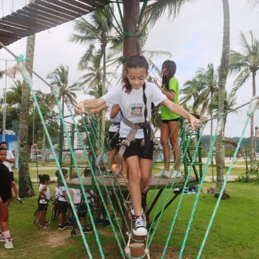 Espaço Aventura é opção de lazer gratuito para família aos finais de semana