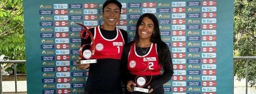 Dupla de Caraguatatuba conquista título no Top Paulista feminino de vôlei de praia