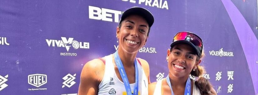 Atletas Mayara Lamin e Lucília Rosa de Caraguatatuba são vice-campeãs brasileiras de vôlei de praia