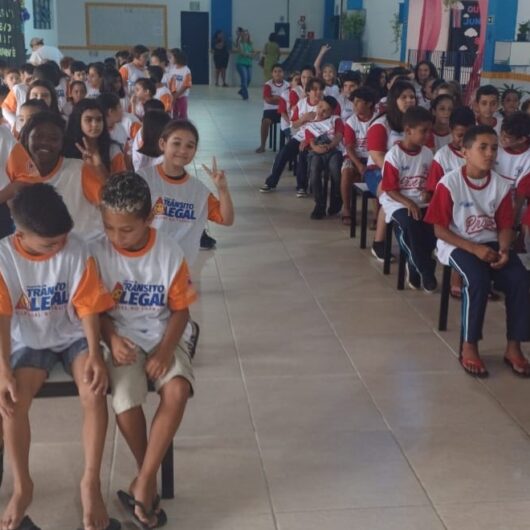 Mais 170 alunos da rede municipal de Caraguatatuba participam da abertura do Proerd e Trânsito Legal