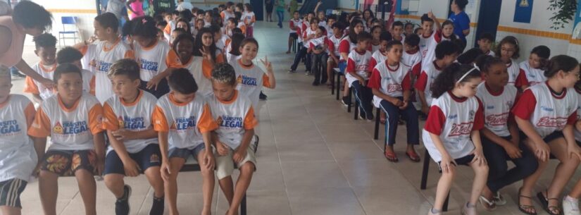 Mais 170 alunos da rede municipal de Caraguatatuba participam da abertura do Proerd e Trânsito Legal