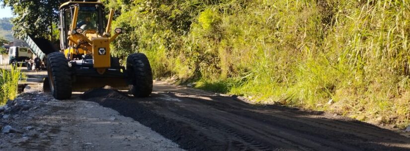 Prefeitura prossegue com obras de contenção das margens do Rio Santo Antonio, no bairro Rio do Ouro