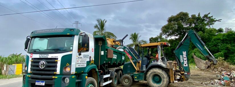 Serviços de limpeza estão em bairros da região Sul de Caraguatatuba