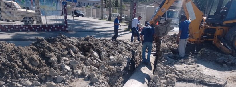 Prefeitura de Caraguatatuba implanta novo sistema de drenagem de águas pluviais no Terralão