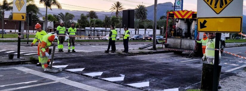 Passagem de Pedestres na Rodovia SP 55 é reinstalada no Pontal de Santamarina Passagem de Pedestres na Rodovia SP 55 é reinstalada no Pontal de Santamarina