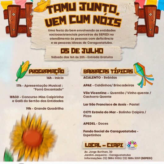 Sepedi realiza “Arraiá Tamu Junto, Vem Cum Nóis” no sábado Sepedi realiza “Arraiá Tamu Junto, Vem Cum Nóis” no sábado