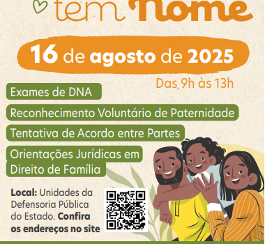 Inscrições para mutirão “Meu Pai Tem Nome” terminam na próxima quarta-feira