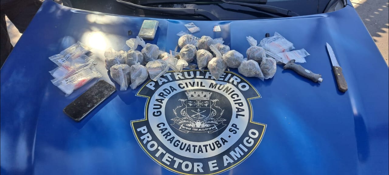 Adolescente é apreendido por tráfico de drogas pela Guarda Civil de Caraguatatuba
