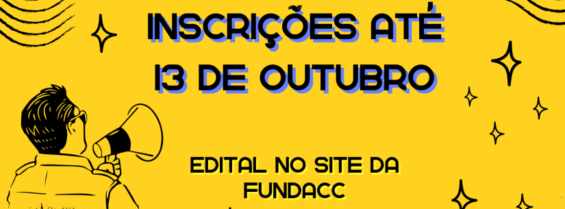 Fundacc está com inscrições abertas para 9º Festival de Cinema Curta Caraguá