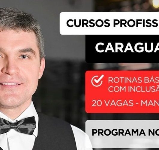 Inscrições para curso de Rotinas Básicas de Garçom com inclusão digital gratuito terminam nesta quinta-feira