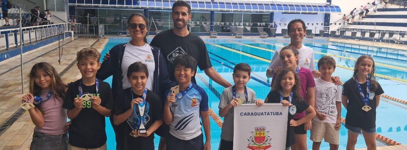 Natação de Caraguatatuba conquista 5º lugar por equipes na terceira etapa do Festival Mirim em Guaratinguetá