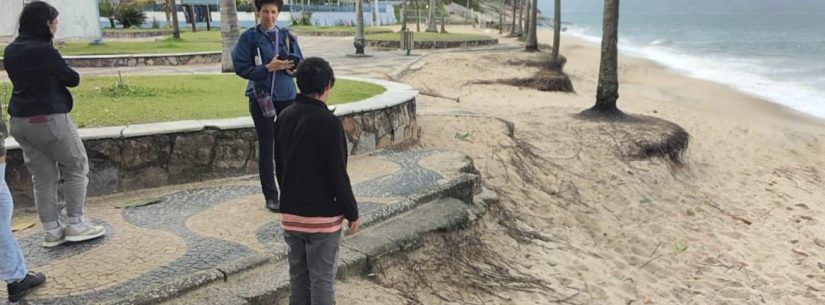 Vistoria técnica avalia erosão costeira em praias de Caraguatatuba e no Molhe do Juqueriquerê