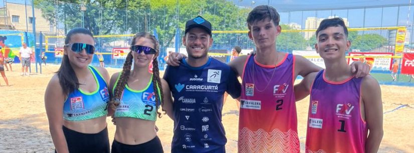 Atletas de Caraguatatuba estreiam no Campeonato Paulista de Vôlei de Praia em São Bernardo do Campo