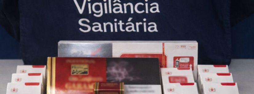 Vigilância Sanitária apreende cigarros irregulares durante fiscalização em comércio de Caraguatatuba