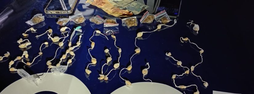 GCM prende três suspeitos por tráfico de drogas no bairro Golfinhos