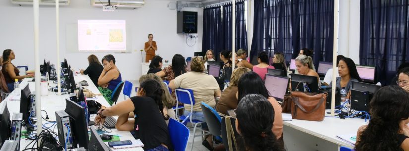 Educadores da rede municipal participam de workshops de Inteligência Artificial em Caraguatatuba