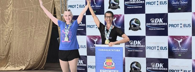 Atleta de Caraguatatuba conquista dois ouros na Copa Pantanal de Patinação Artística