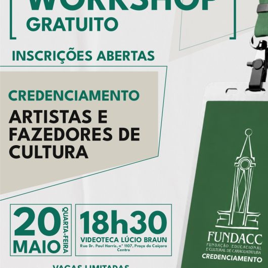 Fundacc realiza workshop de credenciamento cultural nesta quarta na Videoteca Lúcio Braun