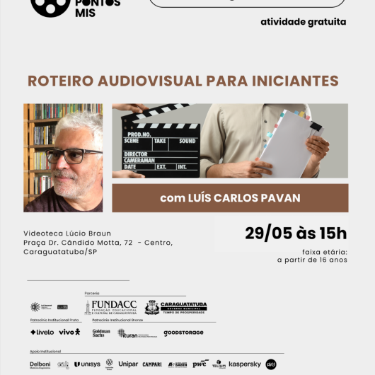 Pontos MIS promove oficina gratuita de roteiro audiovisual para iniciantes nesta sexta