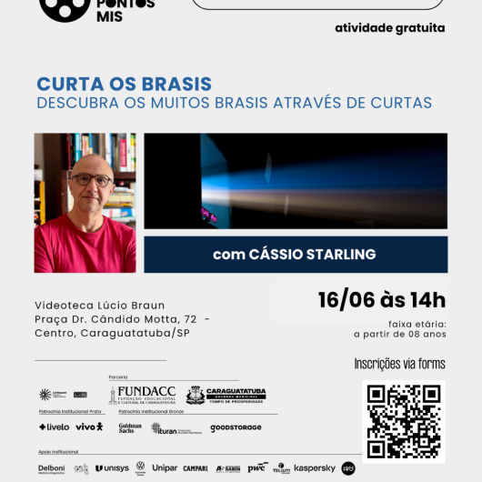 Pontos MIS: Oficina audiovisual “Curta os Brasis” está com inscrições abertas em Caraguatatuba