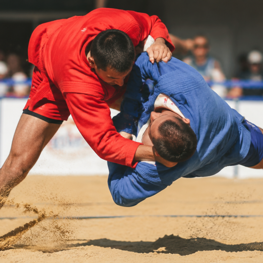 Caraguatatuba recebe Mundial de Sambo de Praia e evidencia esporte de combate inédito no país