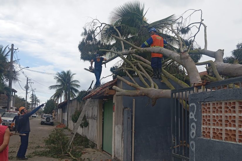 Plancon é colocado em prática durante ventania e coordena resposta integrada em Caraguatatuba