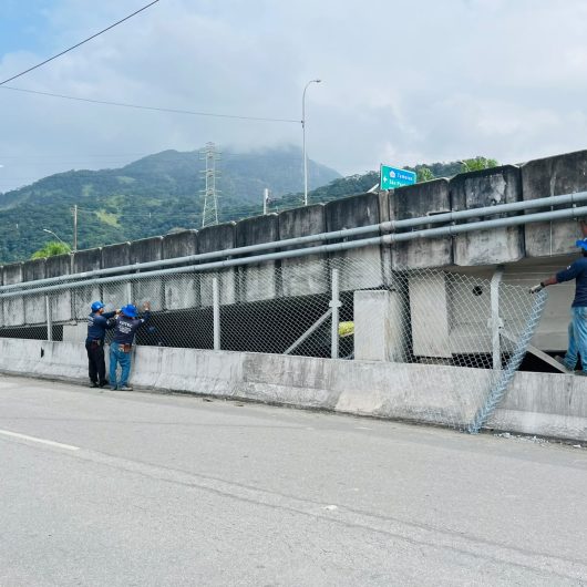 Programa Pontes para o Futuro reforça segurança com instalação de alambrado em viaduto da Avenida Presidente Campos Sales