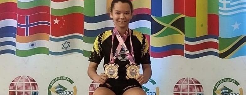 Atleta de Caraguatatuba conquista dois títulos no Mundial Feminino de Jiu-Jítsu
