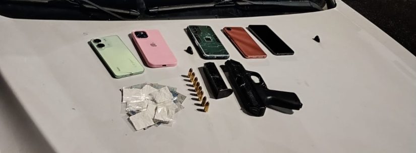 Guarda Civil aborda veículo após denúncia de disparos e apreende pistola e drogas em Caraguatatuba
