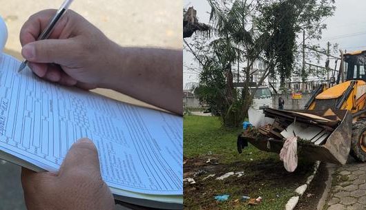 Mulher é flagrada jogando lixo em bueiro e Prefeitura alerta para problema de descarte irregular em Caraguatatuba