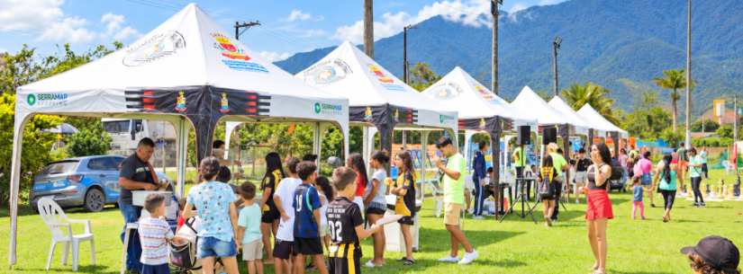 Crianças e famílias aproveitam sábado de diversão e esporte na região sul de Caraguatatuba