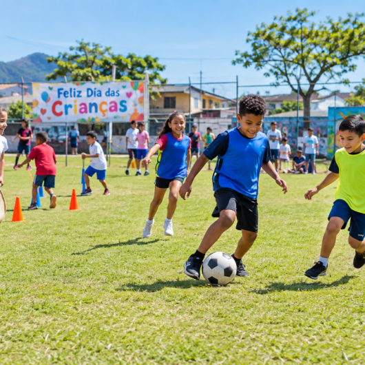 Dia das Crianças em Caraguatatuba é celebrado com esporte, lazer e recreação no Pegorelli