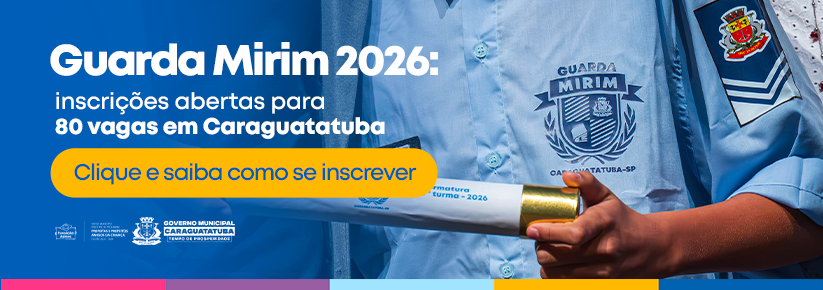 Prefeitura de Caraguatatuba abre inscrições on-line para 80 vagas da Guarda Mirim na próxima terça-feira